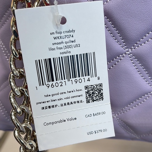 Kate Spade WKRU7074 Natalia Small Flap Crossbody In Lilac Frost - Picture 10 of 16